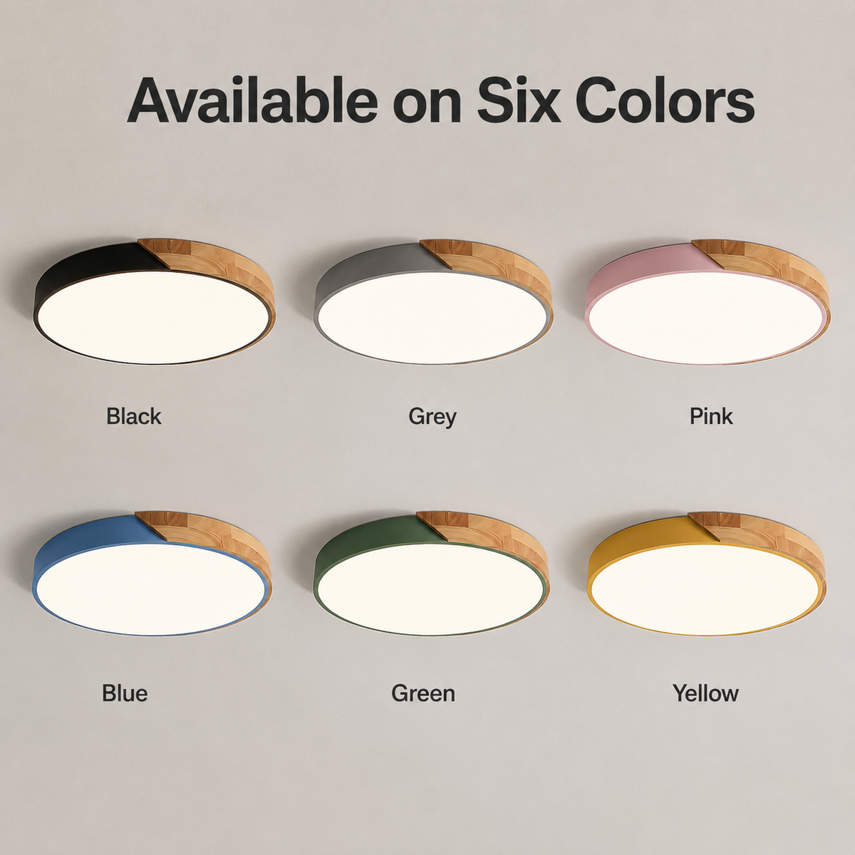 Scandinavian Wood LED Flush Mount Ceiling Light