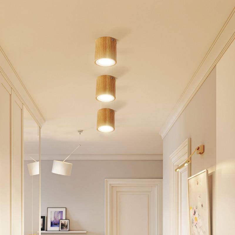 Scandinavian Wooden Cube Ceiling Light Fixture | Lumeraq