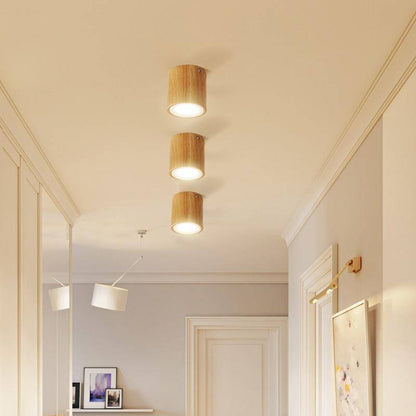 Scandinavian Wooden Cube Ceiling Light Fixture | Lumeraq