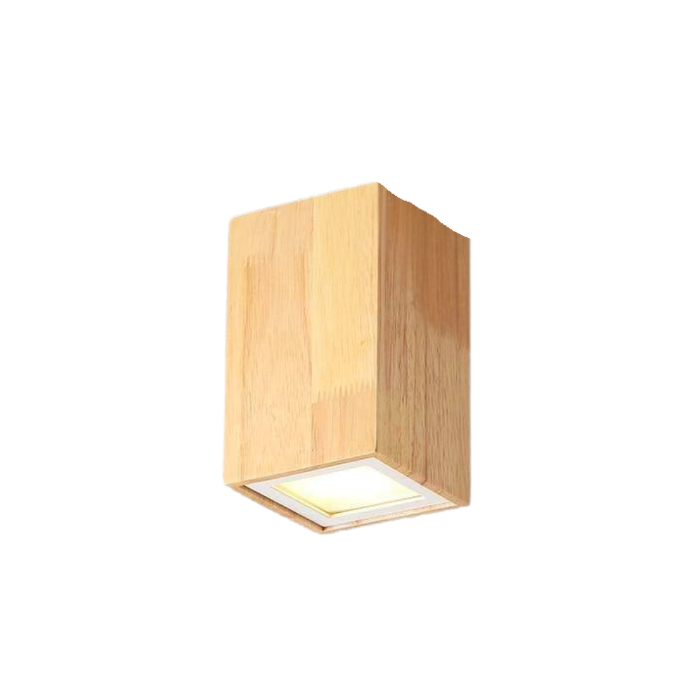 Scandinavian Wooden Cube Ceiling Light Fixture | Lumeraq