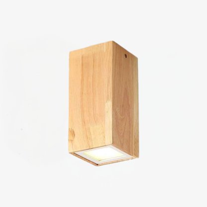 Scandinavian Wooden Cube Ceiling Light Fixture | Lumeraq