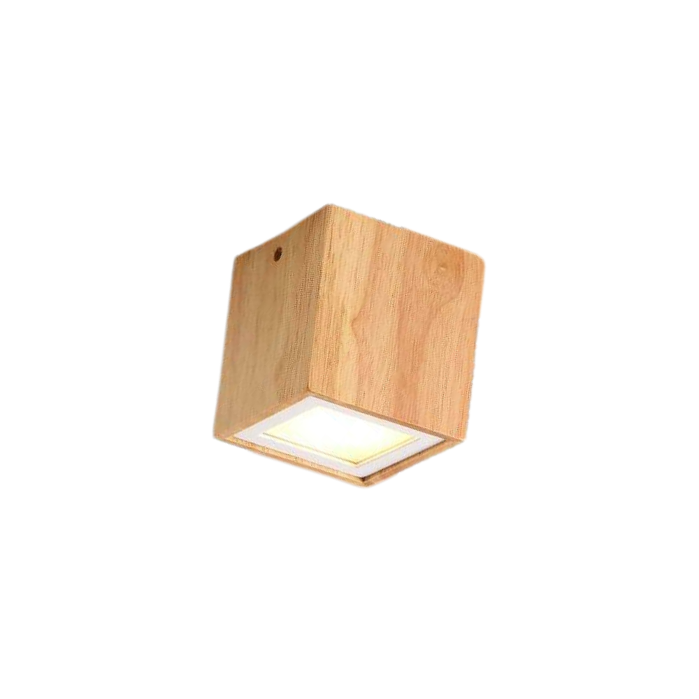 Scandinavian Wooden Cube Ceiling Light Fixture | Lumeraq