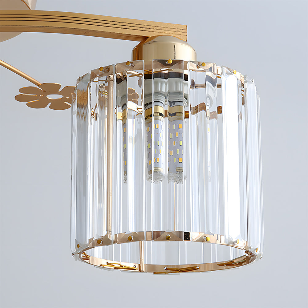 Semi Flush Crystal Ceiling Light for Home Interiors | Aleron
