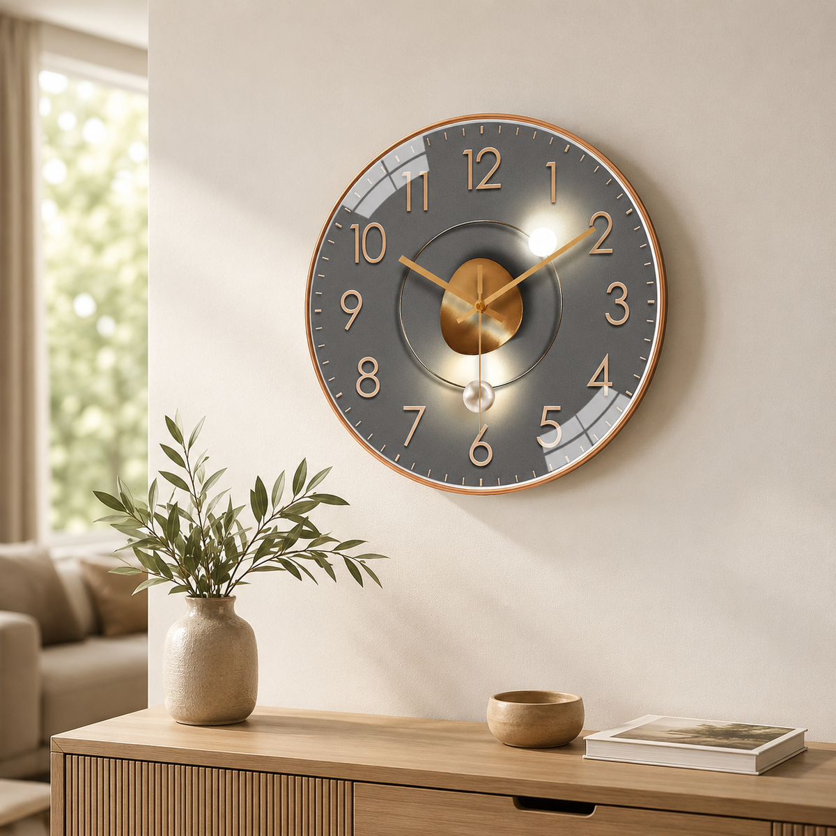 Silent Digital Wall Clock with Modern Minimalist Design | Dravonx