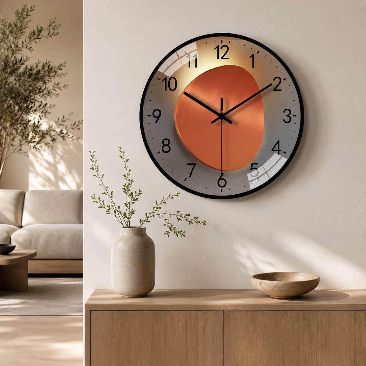 Silent Digital Wall Clock with Modern Minimalist Design | Dravonx