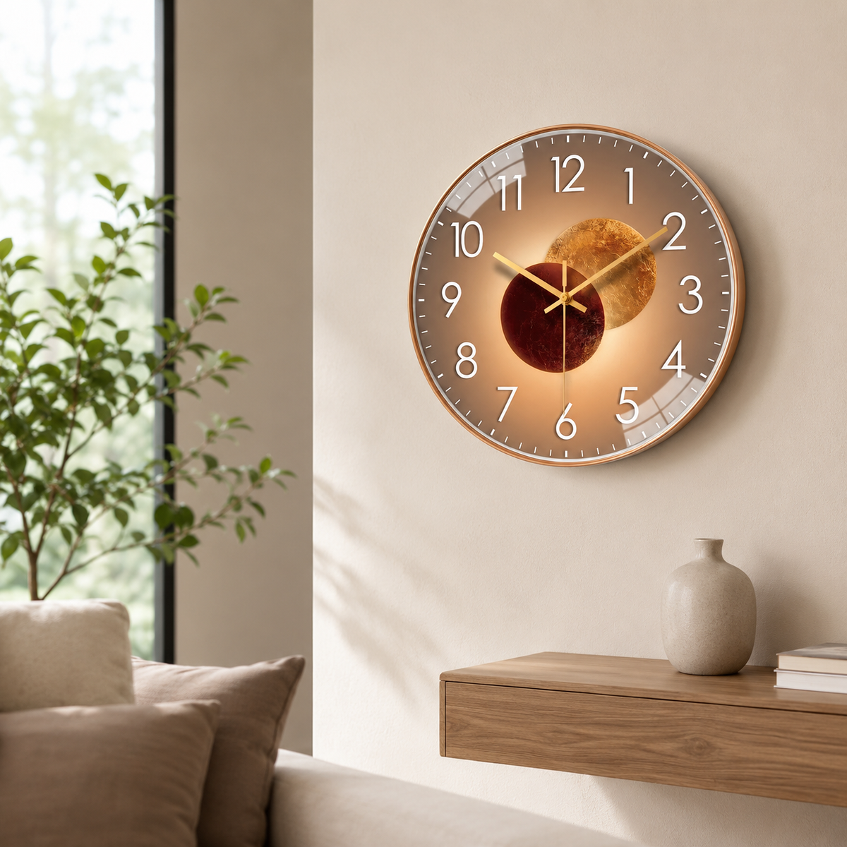 Silent Digital Wall Clock with Modern Minimalist Design | Dravonx