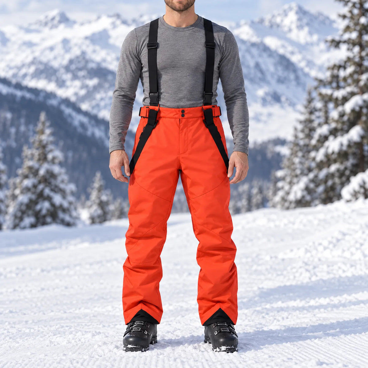 Ski Snow Pants With Suspenders