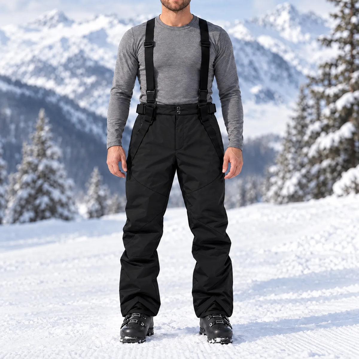 Ski Snow Pants With Suspenders