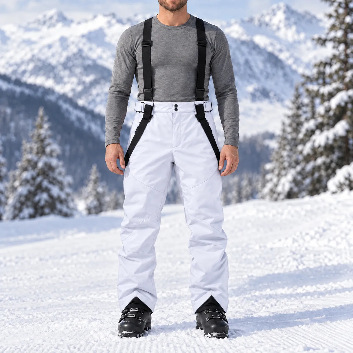 Ski Snow Pants With Suspenders