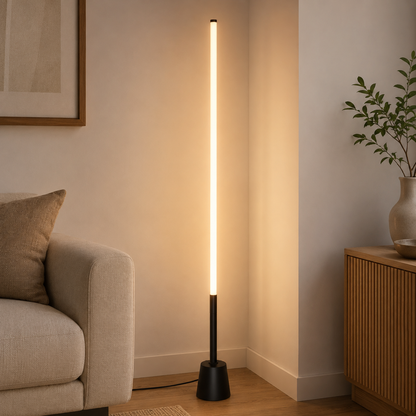 Sleek Linear LED Floor Lamp Modern Metal Frame Design | Avelor