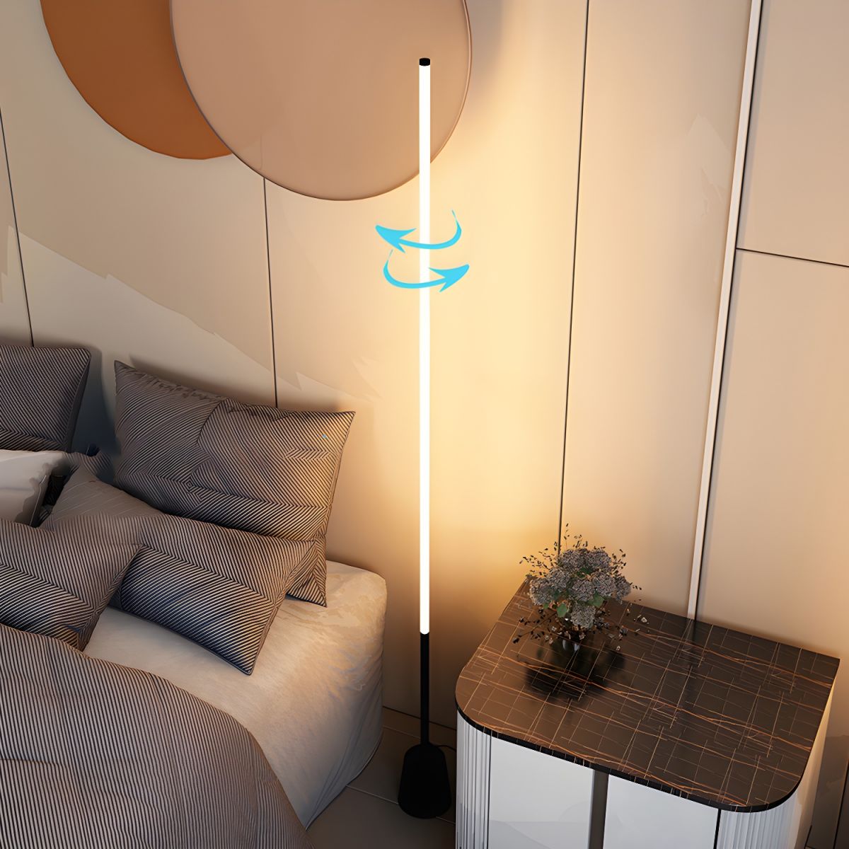 Sleek Linear LED Floor Lamp Modern Metal Frame Design | Avelor
