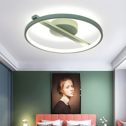 Sleek Modern Acrylic Ring Flush Mount Ceiling Light | Glintor