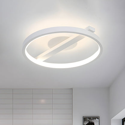 Sleek Modern Acrylic Ring Flush Mount Ceiling Light | Glintor
