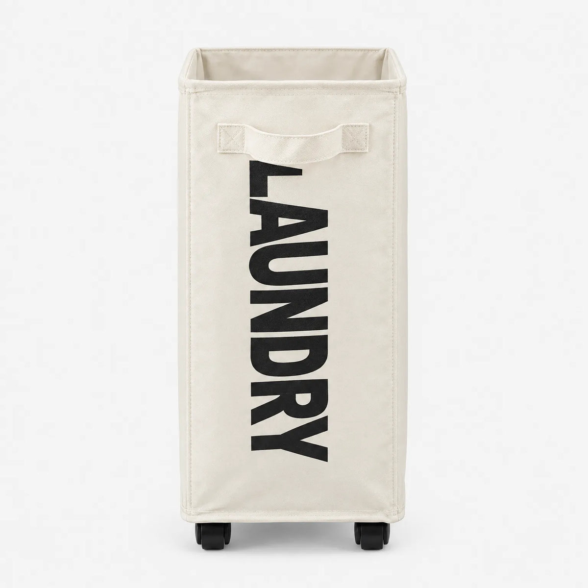 Slim Rolling Laundry Basket with Wheels and Mesh Cover
