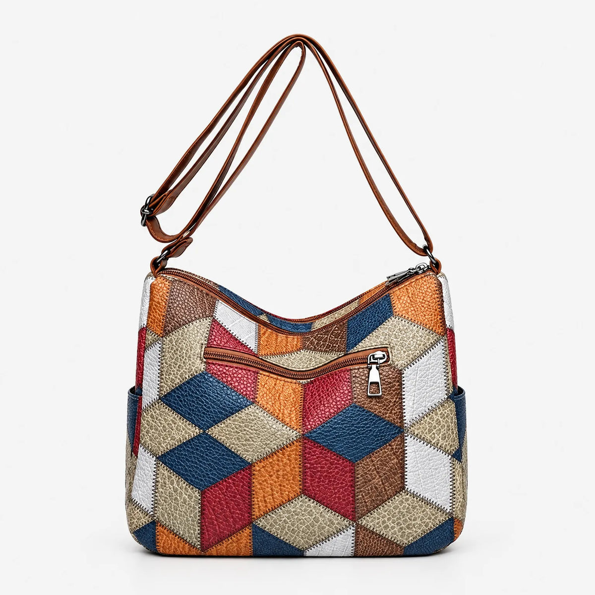 Slouchy Patchwork Crossbody Shoulder Bag