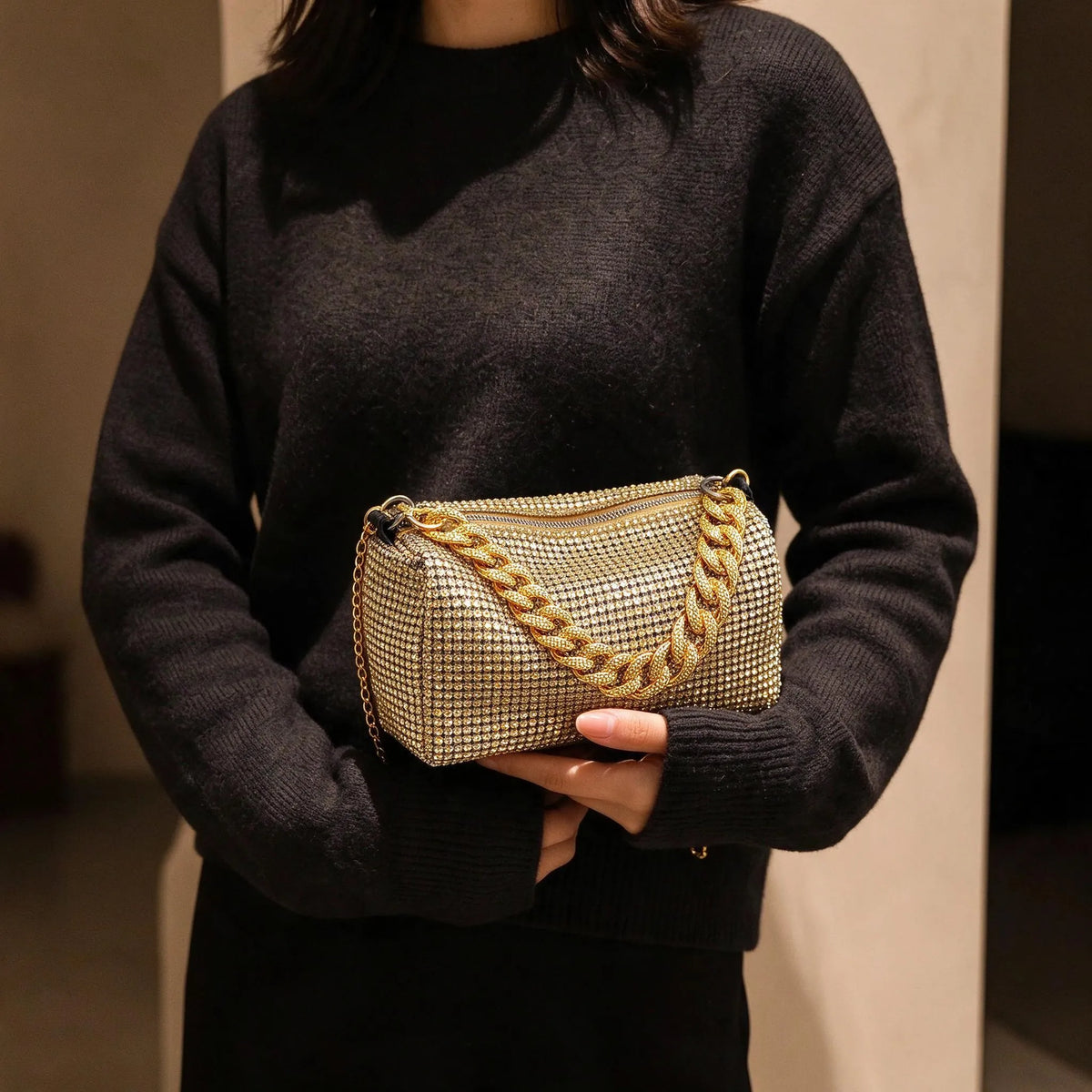 Small Pillow Evening Bucket Bag