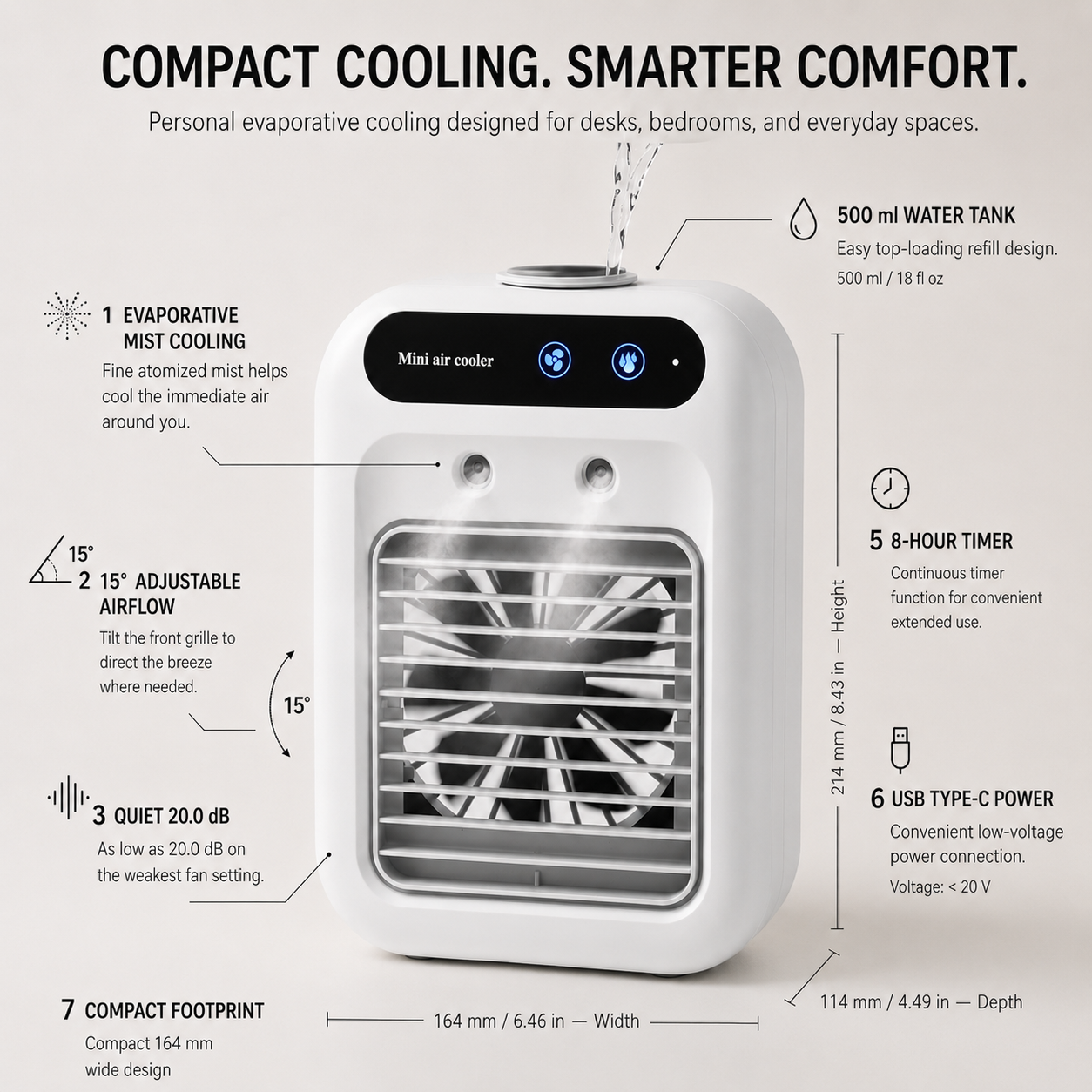 Small Portable Air Cooler | FrostDesk