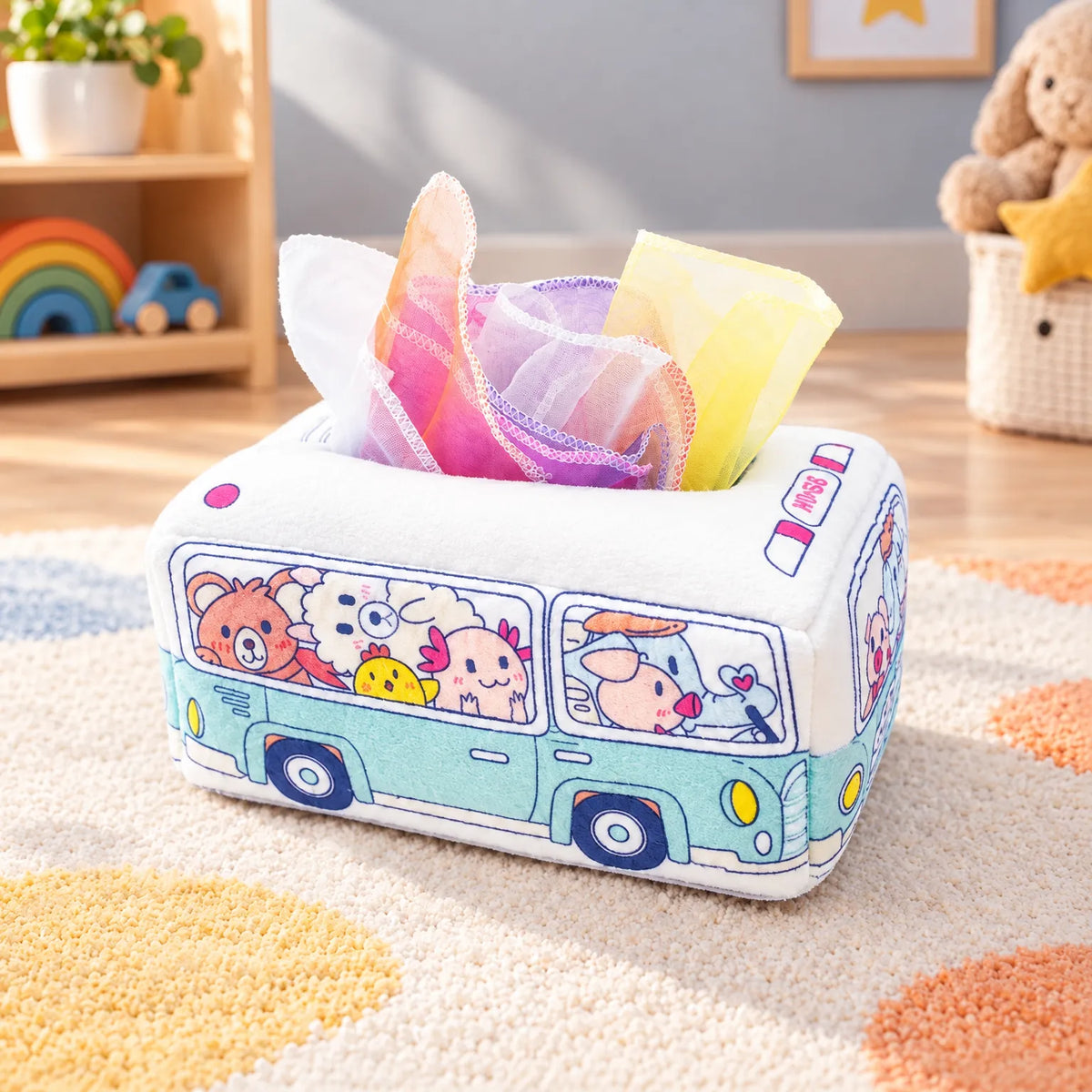Soft Sensory Tissue Box Toy