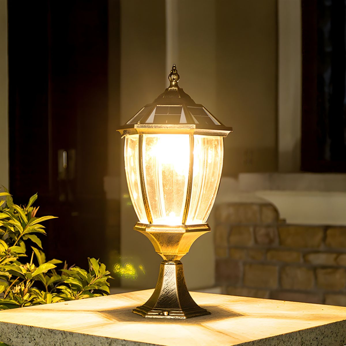 Solar LED Pier Mount Outdoor Light Classic Style | Navexa