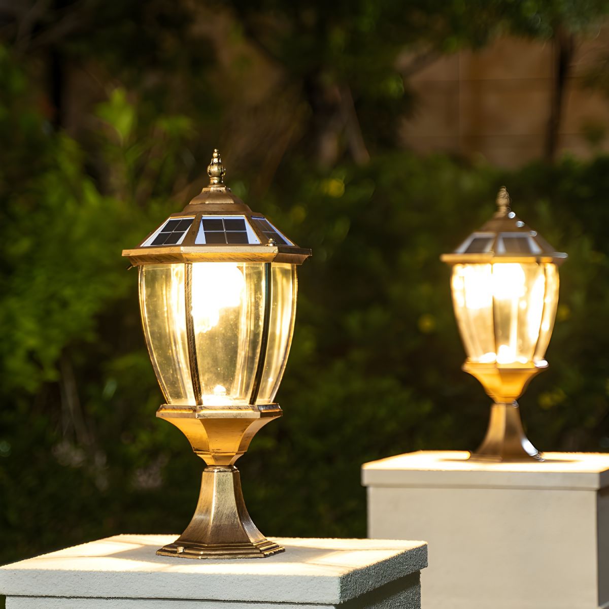 Solar LED Pier Mount Outdoor Light Classic Style | Navexa
