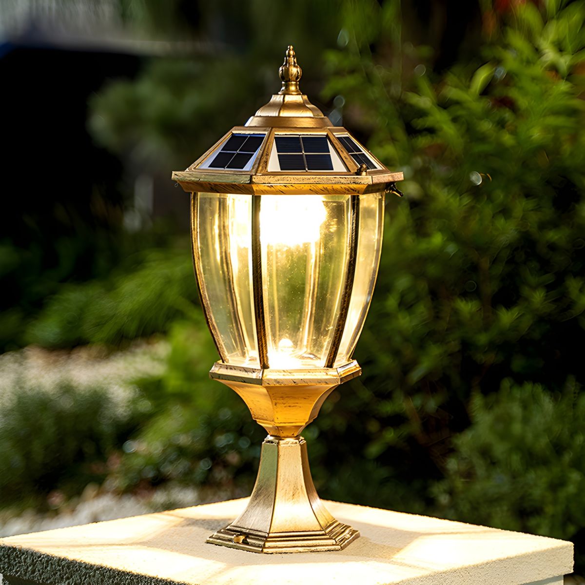 Solar LED Pier Mount Outdoor Light Classic Style | Navexa