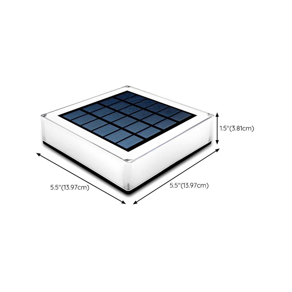 Solar LED Square Garden and Patio Pillar Light | Solvara