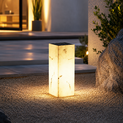 Solar Marble Cube Outdoor Garden Pathway Light | Glowmar
