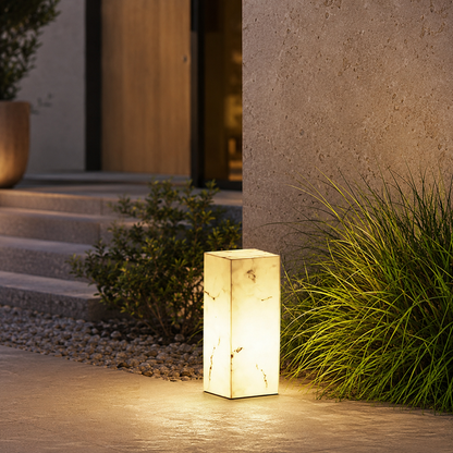 Solar Marble Cube Outdoor Garden Pathway Light | Glowmar