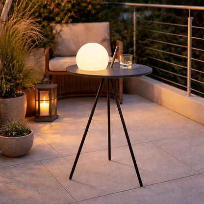 Solar Outdoor Side Table Lamp with Tripod Base | Gardell