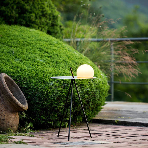Solar Outdoor Side Table Lamp with Tripod Base | Gardell