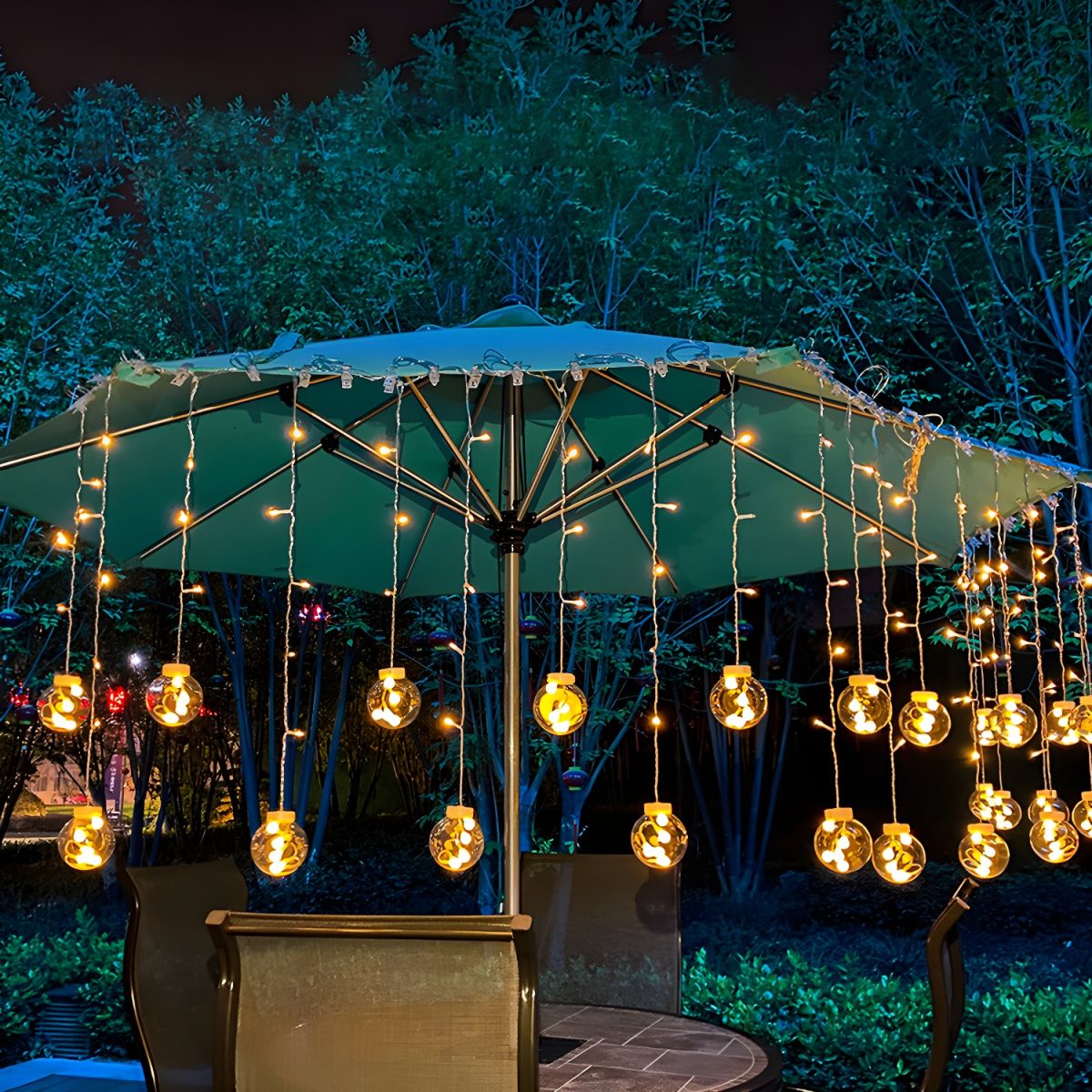 Solar Outdoor String Light with Warm LED Glow | Lumivaro