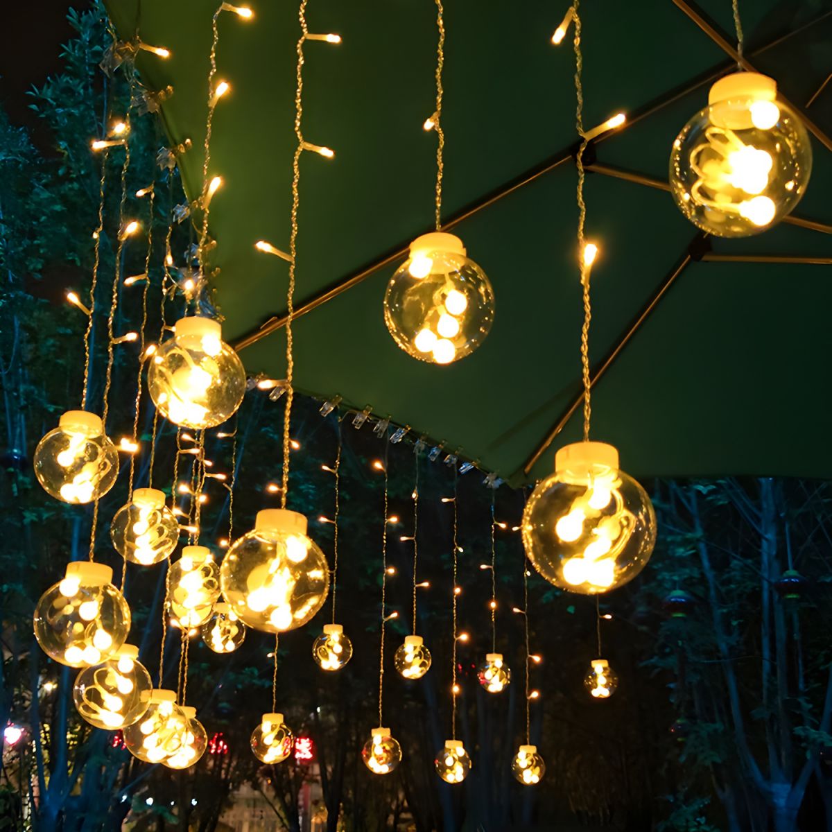Solar Outdoor String Light with Warm LED Glow | Lumivaro