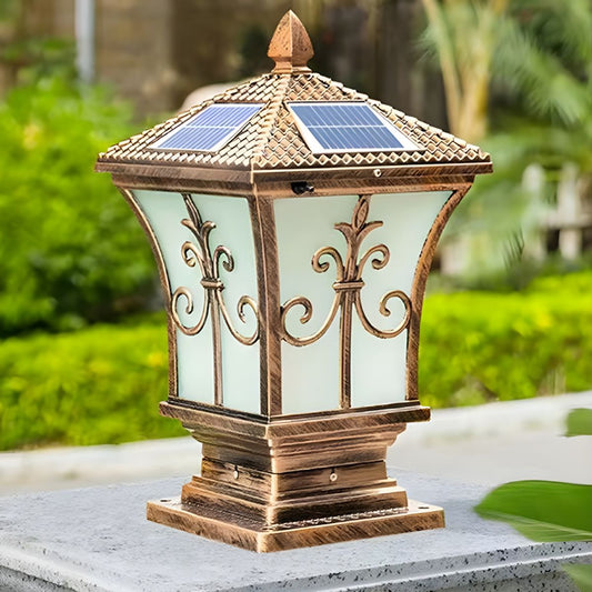Solar Rectangle Metal Garden Patio Outdoor Light | Lantora