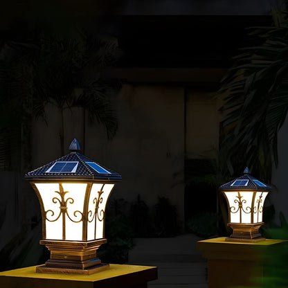 Solar Rectangle Metal Garden Patio Outdoor Light | Lantora