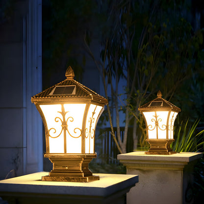 Solar Rectangle Metal Garden Patio Outdoor Light | Lantora