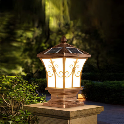 Solar Rectangle Metal Garden Patio Outdoor Light | Lantora