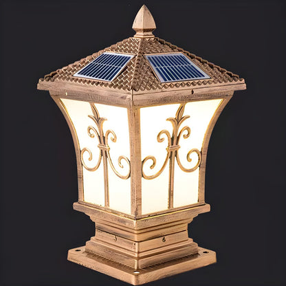 Solar Rectangle Metal Garden Patio Outdoor Light | Lantora
