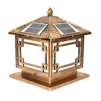 Solar Square Metal Outdoor Light for Modern Areas | Tilvora