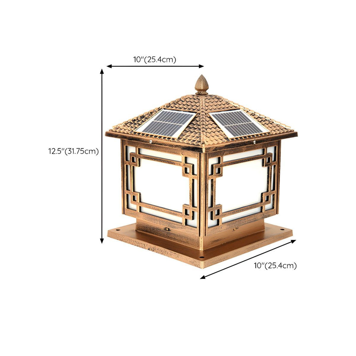 Solar Square Metal Outdoor Light for Modern Areas | Tilvora
