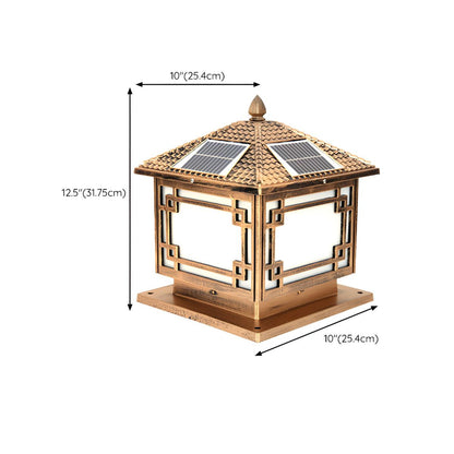 Solar Square Metal Outdoor Light for Modern Areas | Tilvora