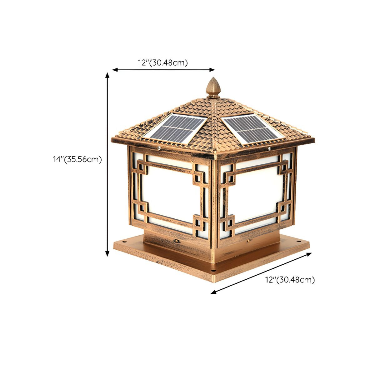 Solar Square Metal Outdoor Light for Modern Areas | Tilvora