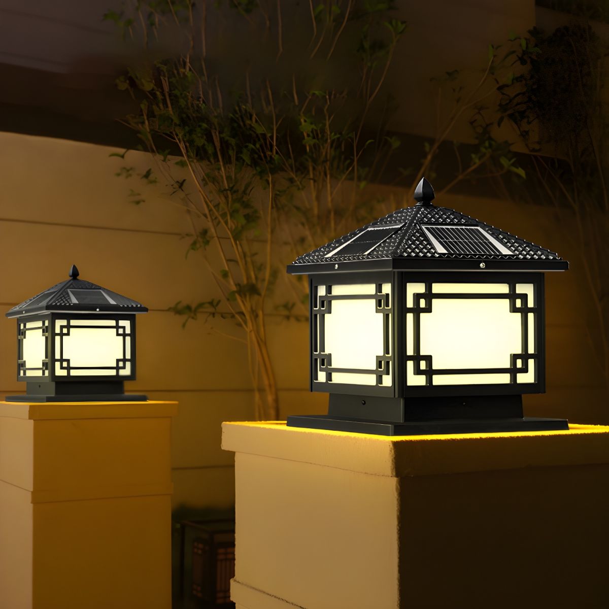 Solar Square Metal Outdoor Light for Modern Areas | Tilvora