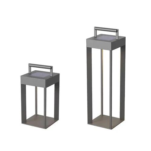 Solar Steel Outdoor Lantern in Minimal Style | Gleamlit