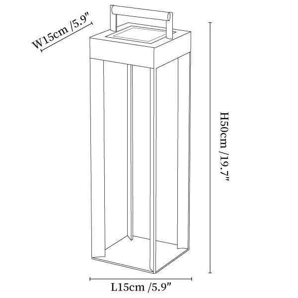 Solar Steel Outdoor Lantern in Minimal Style | Gleamlit