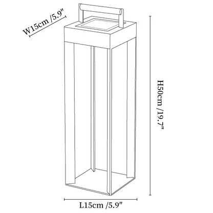 Solar Steel Outdoor Lantern in Minimal Style | Gleamlit