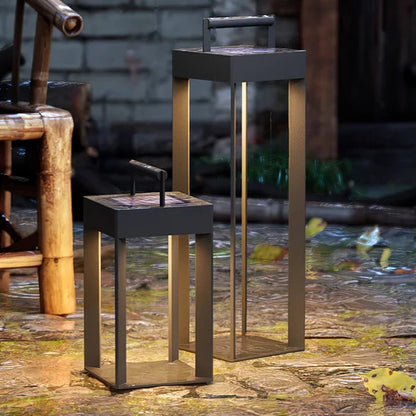 Solar Steel Outdoor Lantern in Minimal Style | Gleamlit