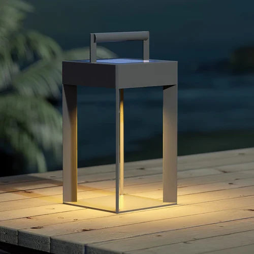 Solar Steel Outdoor Lantern in Minimal Style | Gleamlit