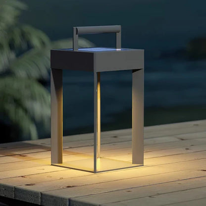 Solar Steel Outdoor Lantern in Minimal Style | Gleamlit