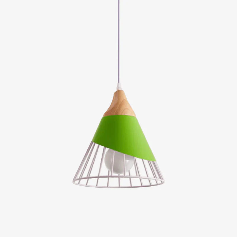 Soren Scandinavian Wood Frame Cage Pendant Light | Norvian