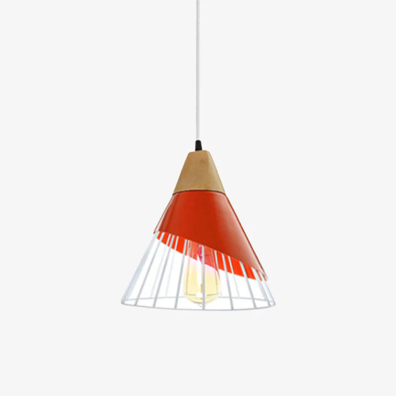 Soren Scandinavian Wood Frame Cage Pendant Light | Norvian